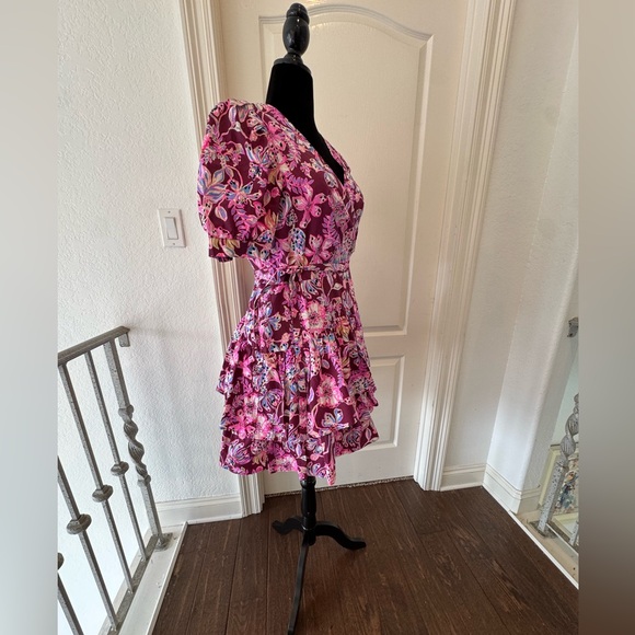 Lilly Pulitzer Sz 14 Amarena Cherry Alexandria Elbow Sleeve Cotton Wrap Dress - Picture 11 of 13